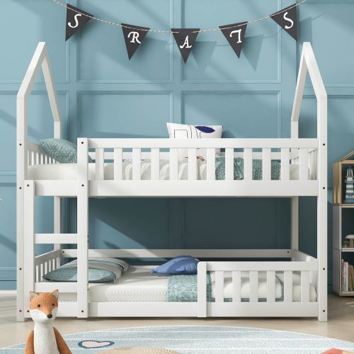 Letto a Castello per Bambini in Legno Massello – Design Castello | 90x190 cm