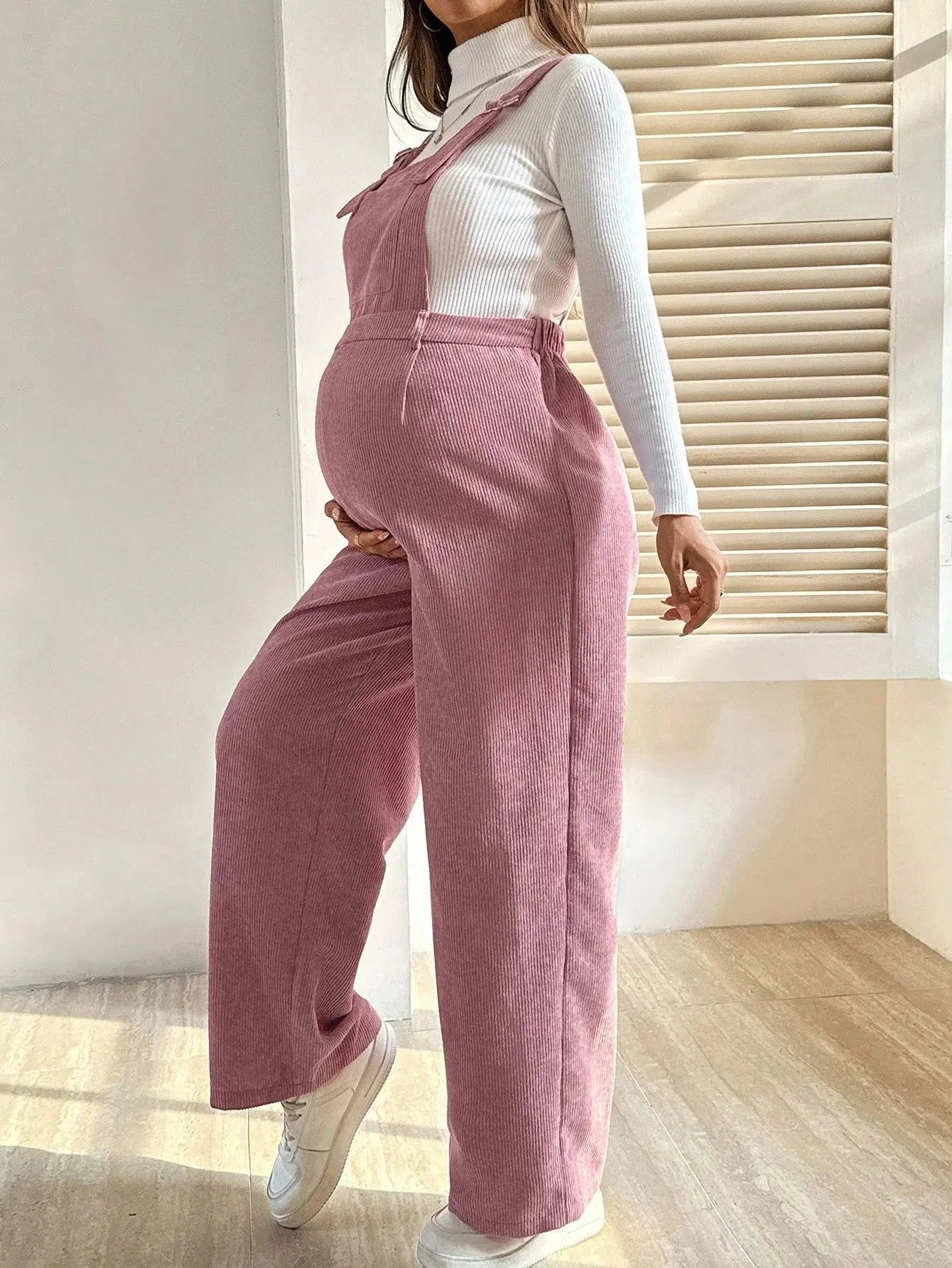 Maternity Clothes Pregnancy Clothing for Pregnant Women Pants 2025 Autumn Winter Fashion Elastic Loose Corduroy Overalls Waist