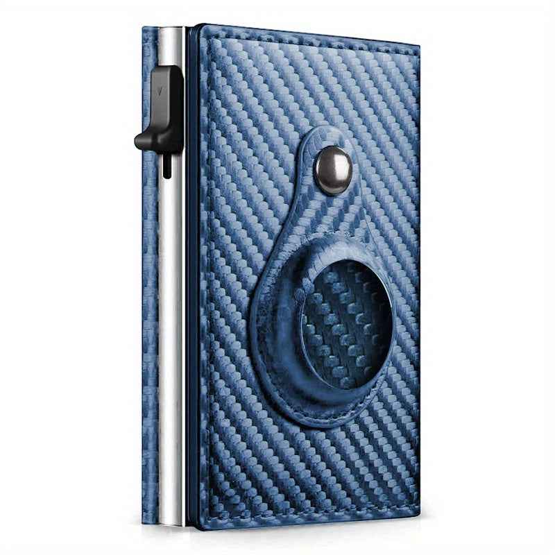 Auto Side Push Card Holder Wallet For Men Slim RFID Blocking Money Clip Wallets Minimalist Wallet With Money Pocket