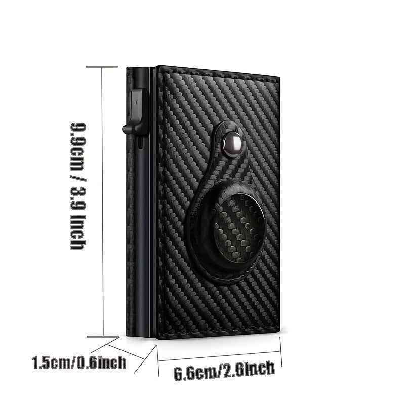 Auto Side Push Card Holder Wallet For Men Slim RFID Blocking Money Clip Wallets Minimalist Wallet With Money Pocket