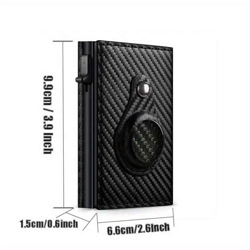 Auto Side Push Card Holder Wallet For Men Slim RFID Blocking Money Clip Wallets Minimalist Wallet With Money Pocket