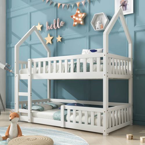 Letto a Castello per Bambini in Legno Massello – Design Castello | 90x190 cm