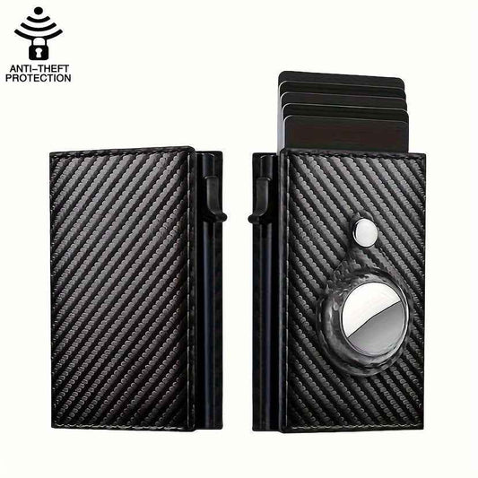 Auto Side Push Card Holder Wallet For Men Slim RFID Blocking Money Clip Wallets Minimalist Wallet With Money Pocket