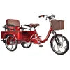 Adult Single Speed 3-Wheel Steel Bicycle 24-Inch Wheels Trike Cargo Bike