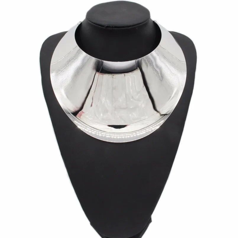 MANILAI Punk Alloy Torque Choker Necklaces For Women Maxi Jewelry Africa Big Collar Statement Necklace Boho Collier Femme