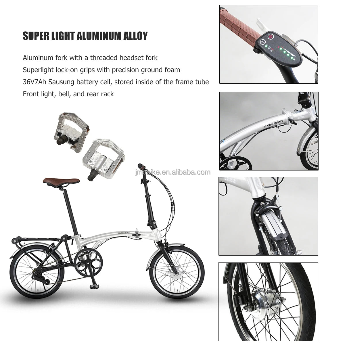 16-Inch High Quality Aluminum Alloy Frame Folding Bike 9-Speed Mini Foldable Bicycle with Steel Fork Light Weight