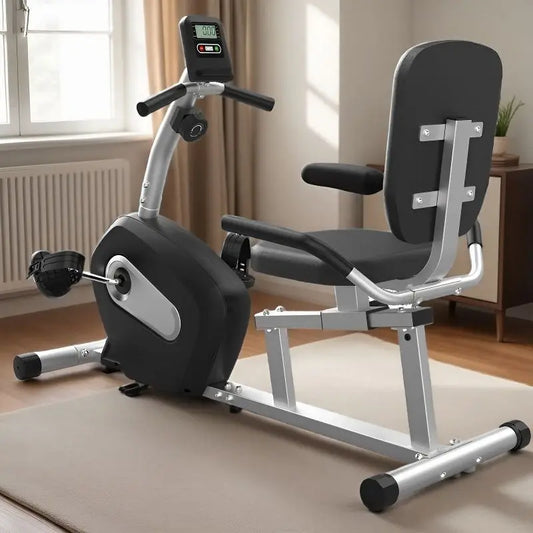 Horizontal Fitness Middle-aged Elderly Electric Steel Magnetic Resistance LED Display Lower Limb Training Car Spinning Bicycle