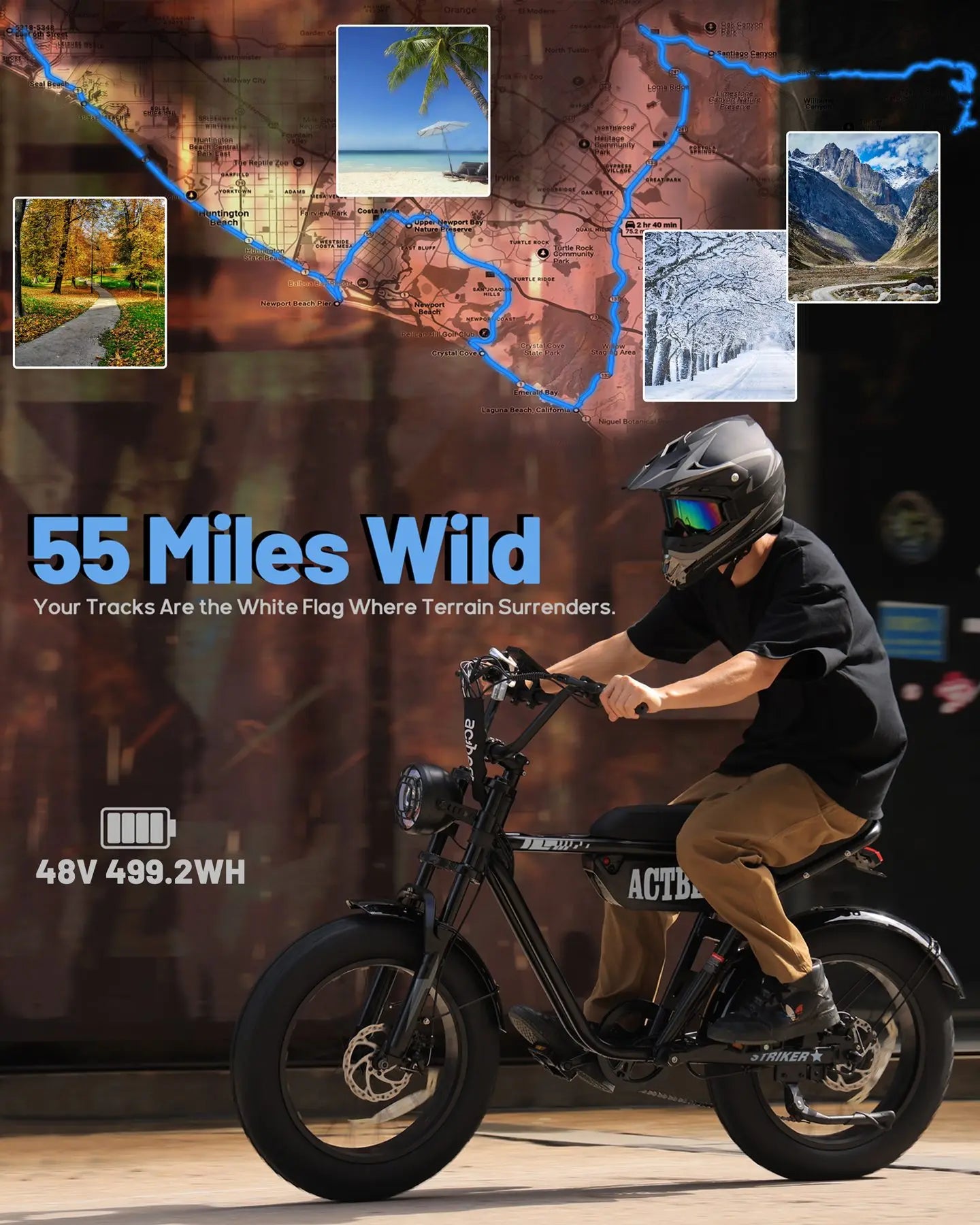 ACTBEST Blaze Free US Shipping 1200 W Peak 16 Inch Mini Electric Bicycles for Kids Teenagers