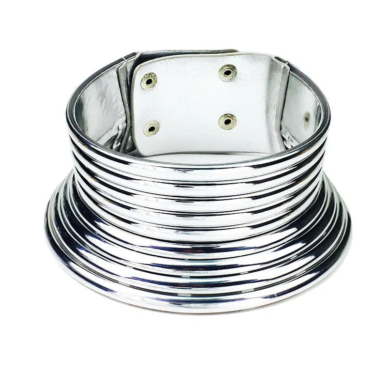 MANILAI Punk Alloy Torque Choker Necklaces For Women Maxi Jewelry Africa Big Collar Statement Necklace Boho Collier Femme