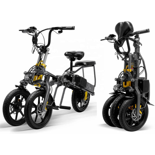 14inch Fat Tire Folding Fast Portable 3 Wheel Sports City E Bike  Electric  Bicycle for Adults Kids