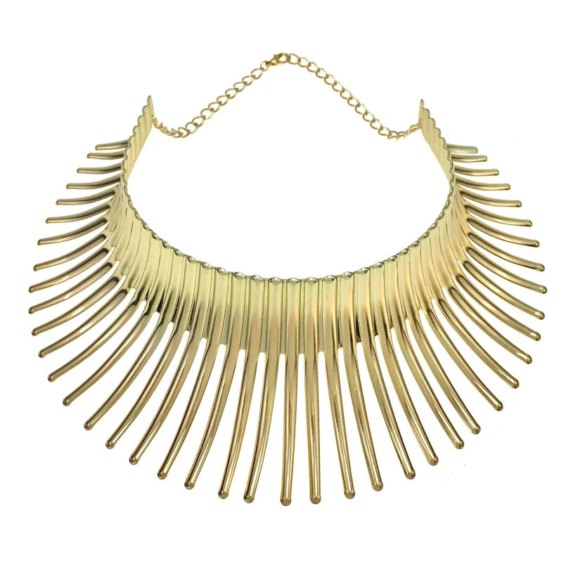MANILAI Punk Alloy Torque Choker Necklaces For Women Maxi Jewelry Africa Big Collar Statement Necklace Boho Collier Femme