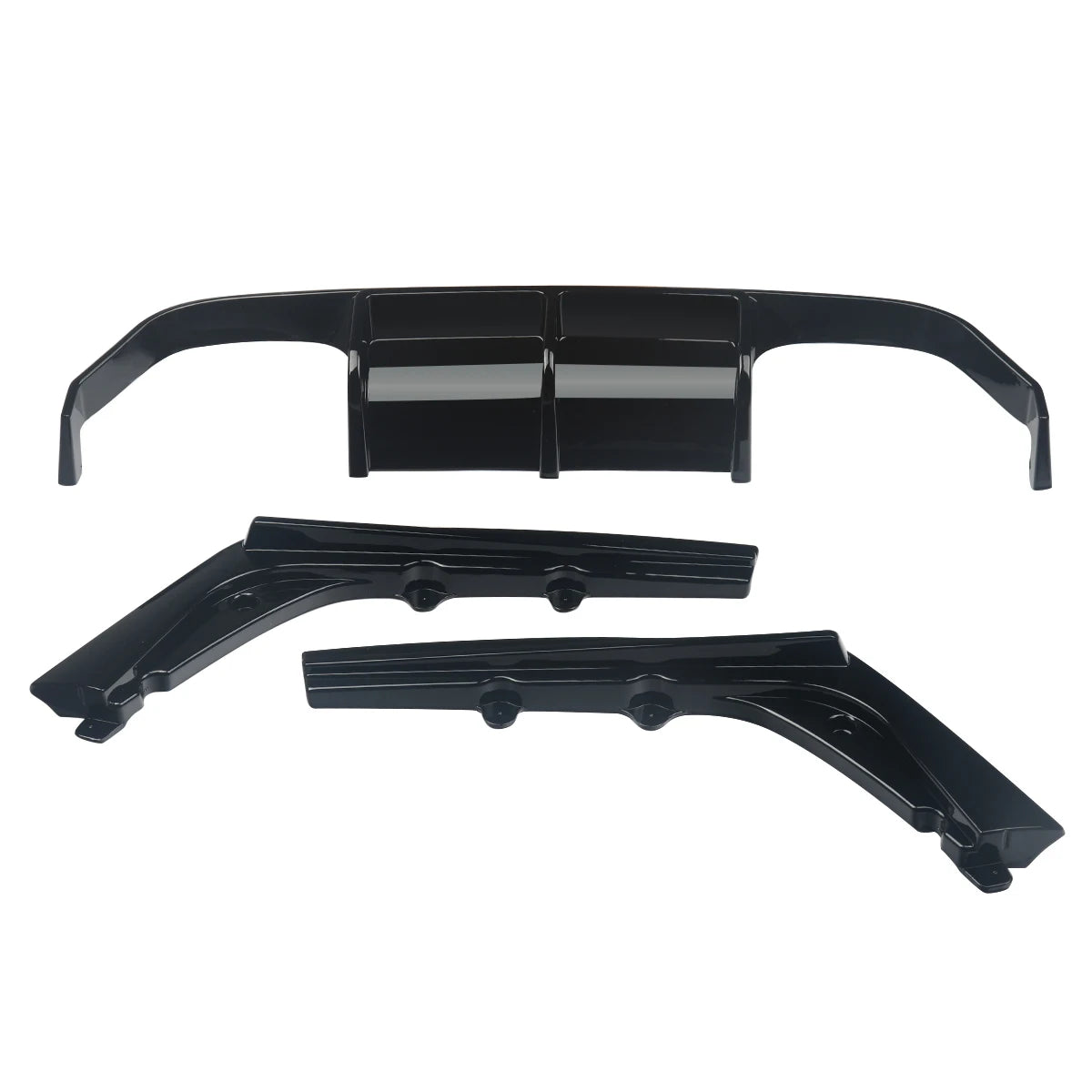 MagicKit PSM Style 3PCS Rear Diffuser Lip Glossy Black For BMW F80 M3 F82 M4 2015-2020