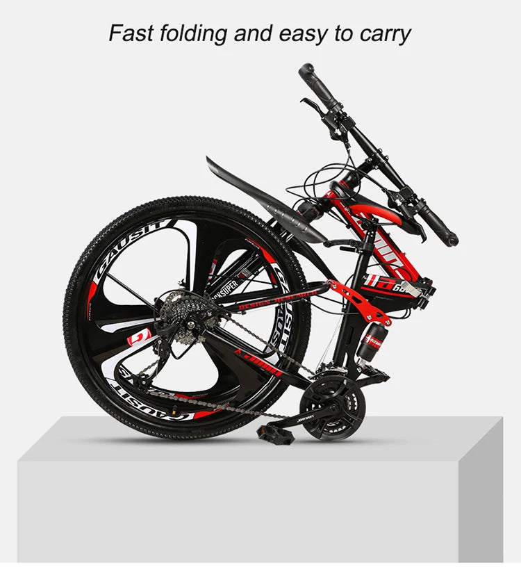 Online Shop Wholesale Eco-friendly Factory 26 Folding Mountain Bike 21 Speed Bicycle for Man Women