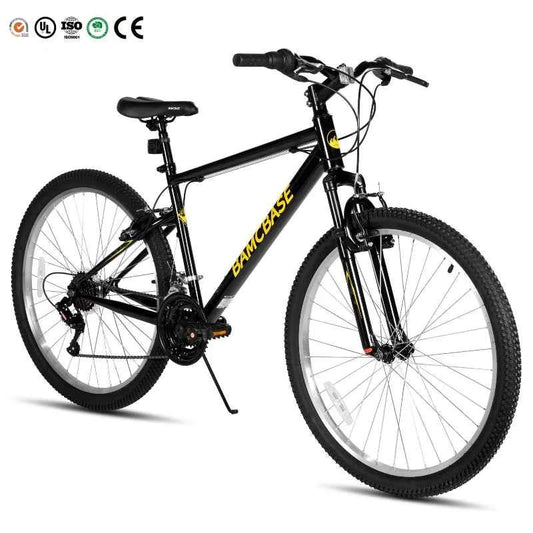 JOYKIE 26 - Inch and Steel - Frame Mountain Bikes (MTB), 18 - Speed V - Brake Adult Mountain Bicycles.