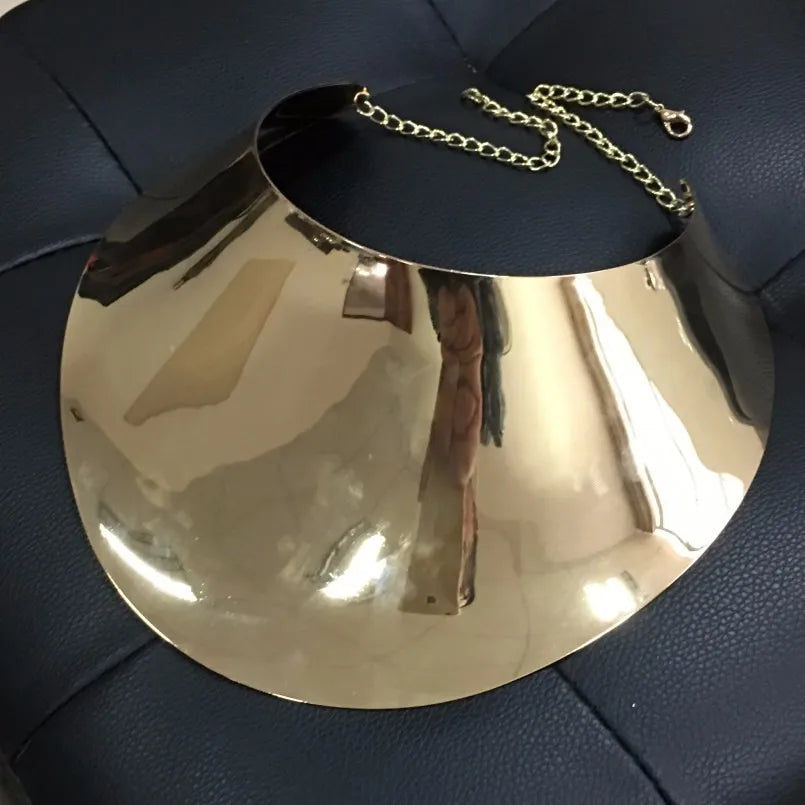 MANILAI Punk Alloy Torque Choker Necklaces For Women Maxi Jewelry Africa Big Collar Statement Necklace Boho Collier Femme