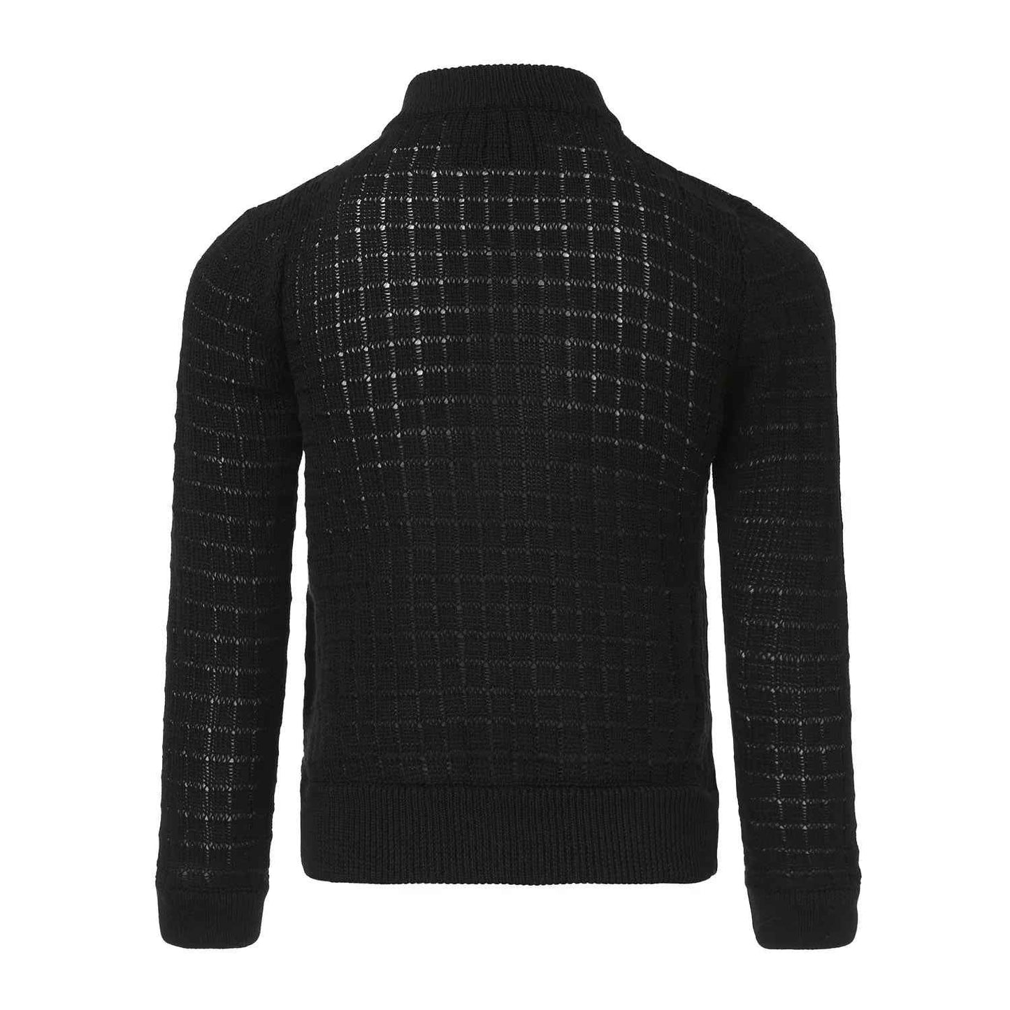 Balck Summer Cardigan with Front Buttons Fastening