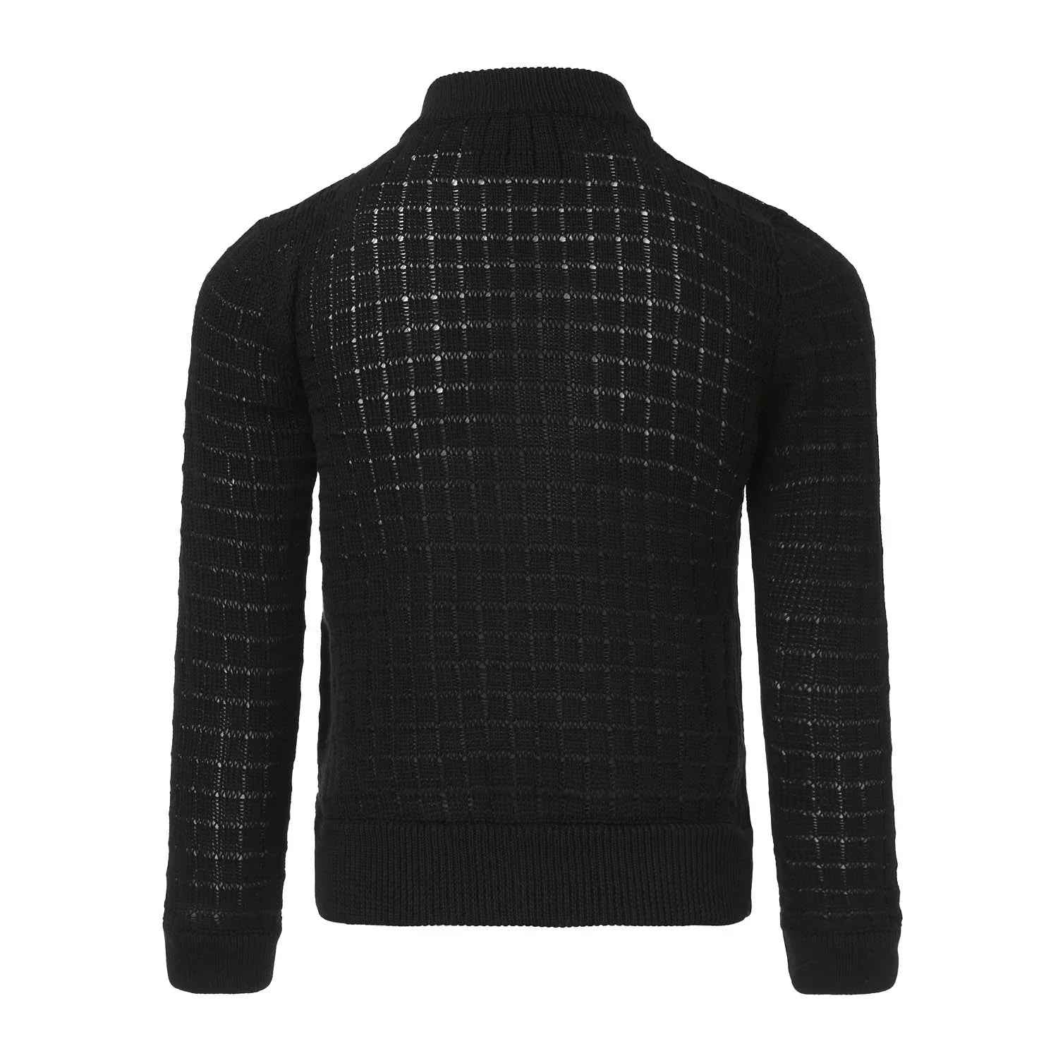 Balck Summer Cardigan with Front Buttons Fastening