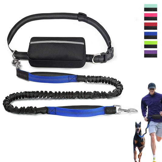 Multifunctional Sports Waist Bag Extended and Thickened Leash for dog walking and dog leash pet running leash with waist bag