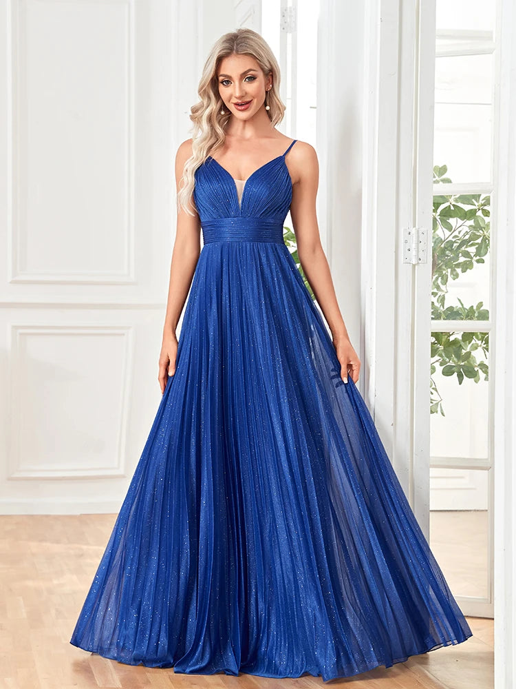 BLUEPLUM Elegant A-line Green Evening Dress Luxury Floor Lenght Women Backless Formal Wedding Party Prom Caicktail Dress Gowns