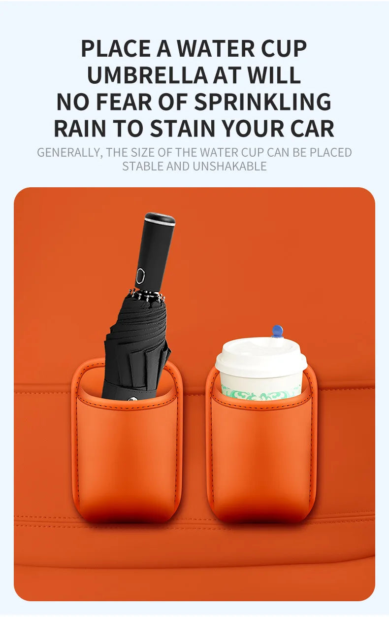 Car Door Beverage Cup Holder And Mobile Phone Storage Box Vehicle Seat Back Interior Organization Bucket