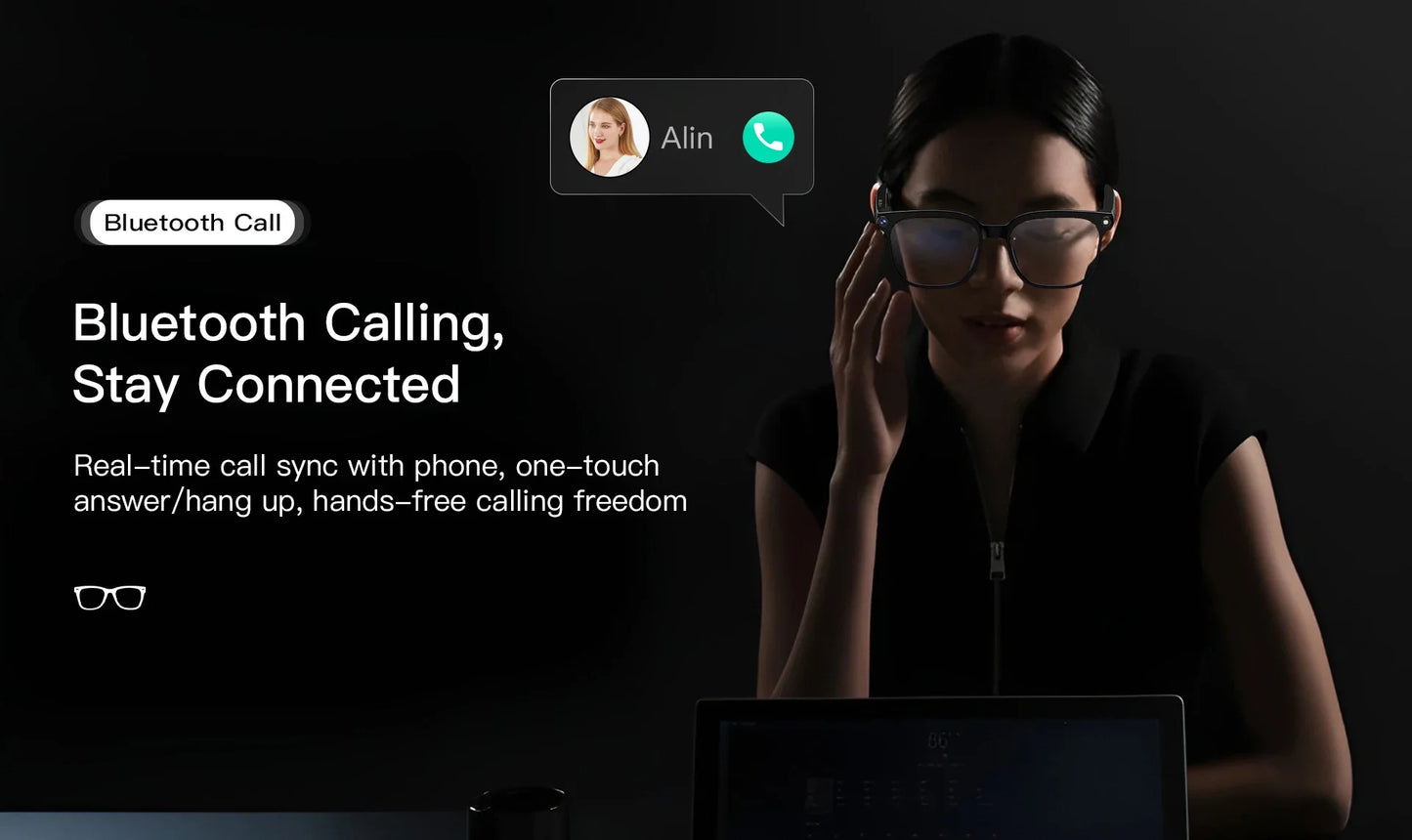 Smart AI Translation Smart Glasses Take Photos Recognizing Objects 4K Camera Bluetooth Music Call Intelligent Recording Glasses