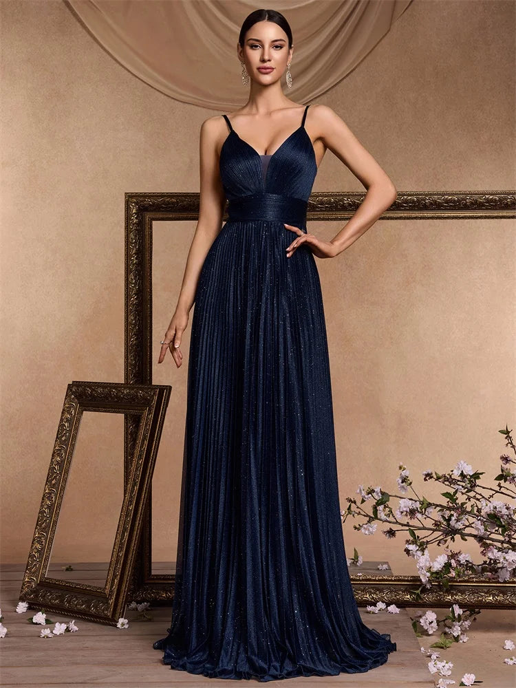 BLUEPLUM Elegant A-line Green Evening Dress Luxury Floor Lenght Women Backless Formal Wedding Party Prom Caicktail Dress Gowns