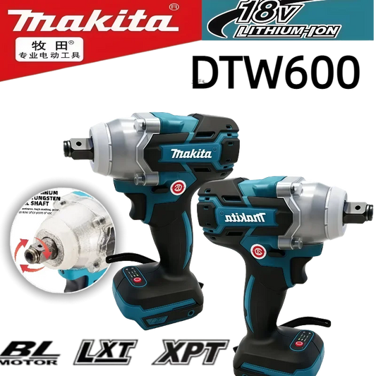 Makita  DTW600 Brushless Cordless Auto Repair Power Tools Electric Wrench Impact Wrench High Torque Rechargeable  Impact Wrench