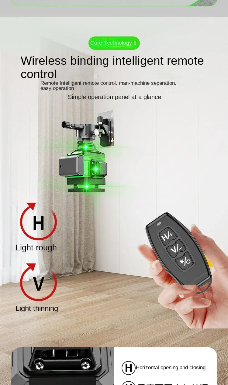 2 batteries laser level 8/12/16 line green light high-precision automatic line shipped from Brazil warehouse duty-free