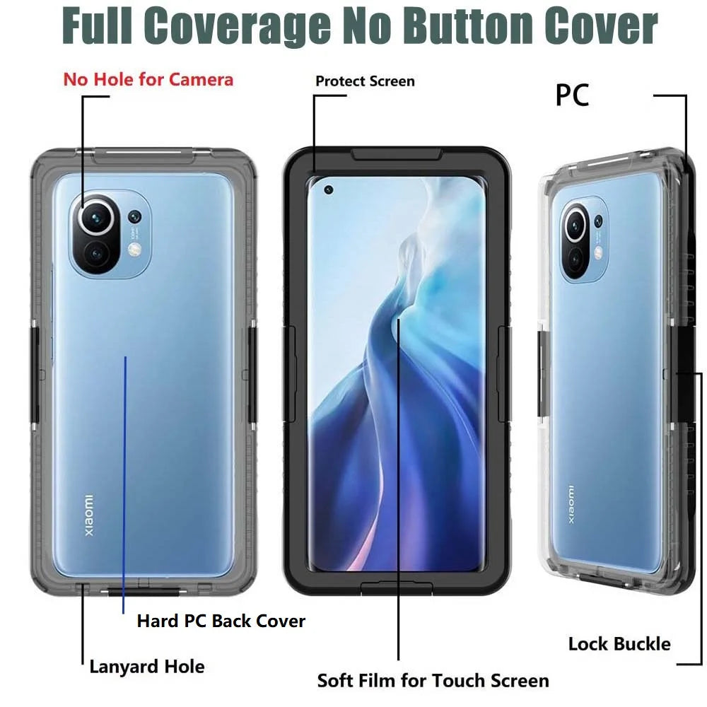 Universal Waterproof Phone Case for Nothing Phone (3a) Lite Pro Bumper Shockproof Pouch Protect Full Coverage Anti Water Shell