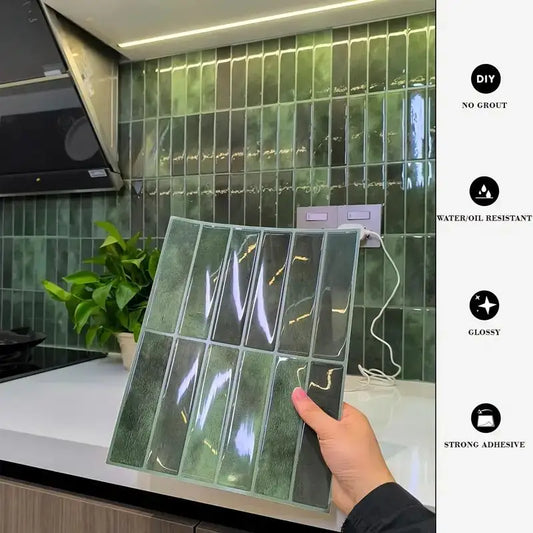 1/5/10/15/20 pezzi adesivi per piastrelle da parete autoadesive, paraschizzi da cucina staccabili e adesivi resistenti al calore, adesivo per piastrelle da parete impermeabile