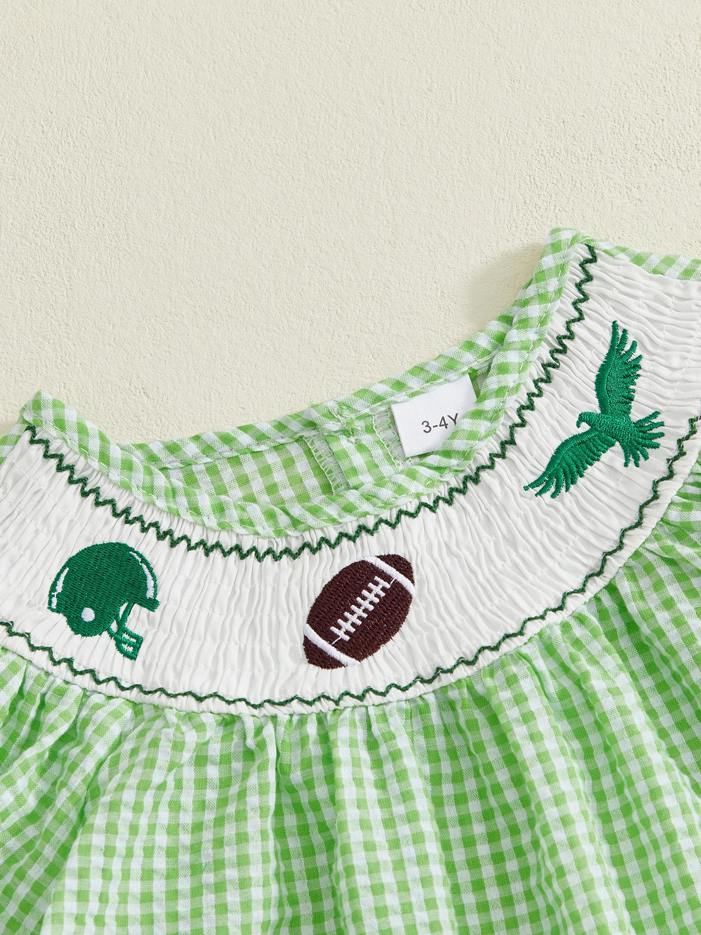 FOCUSNORM 1-5Y Little Kids Girl’s Dress Short Sleeve Crew Neck Plaid Print Rugby Embroidery Summer Dress Clothes