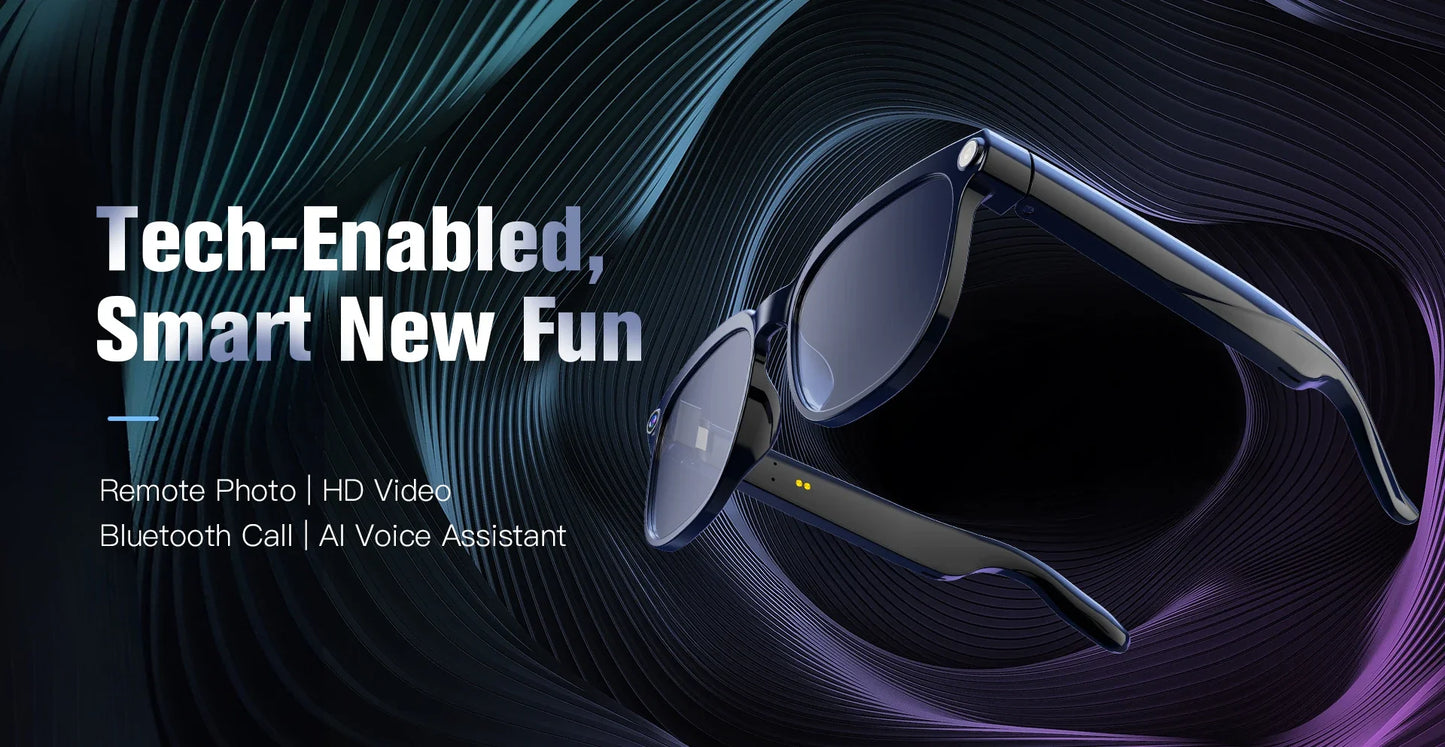 Smart AI Translation Smart Glasses Take Photos Recognizing Objects 4K Camera Bluetooth Music Call Intelligent Recording Glasses