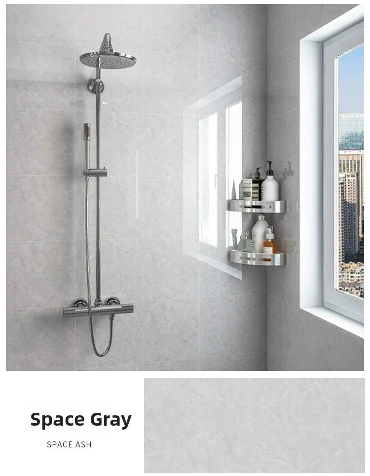 Piastrelle Autoadesive in PVC Impermeabili, Ignifughe, Resistenti all'Umidità, Effetto Marmo, Pannelli Decorativi in Alluminio e Plastica per Pareti