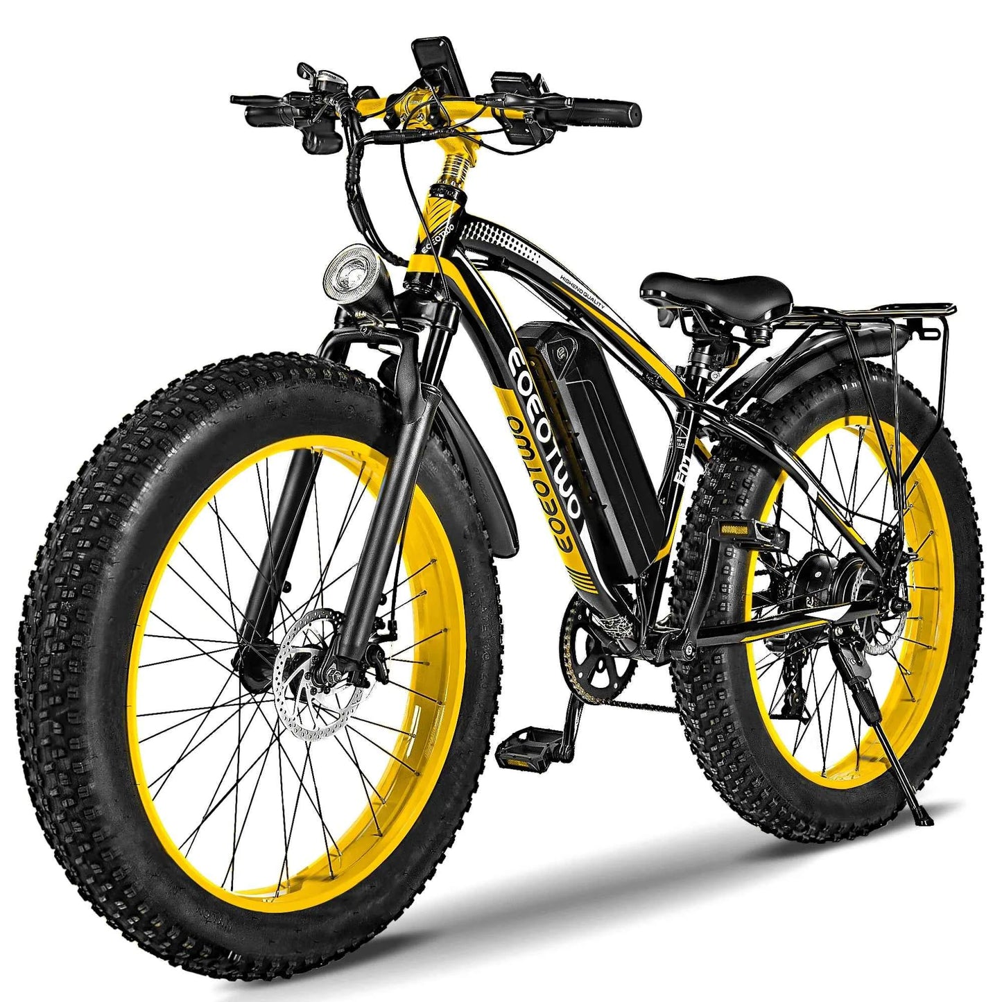 EOEOTWO E01 Electric Bike for Adults 1500W Peak Motor 26" Fat Tire Ebike 34MPH 60Miles Range UL2849 Certified Mountain Bicycle
