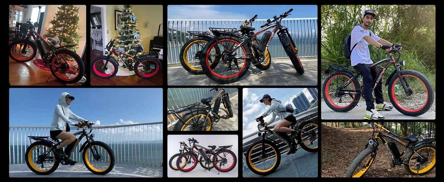 EOEOTWO E01 Electric Bike for Adults 1500W Peak Motor 26" Fat Tire Ebike 34MPH 60Miles Range UL2849 Certified Mountain Bicycle
