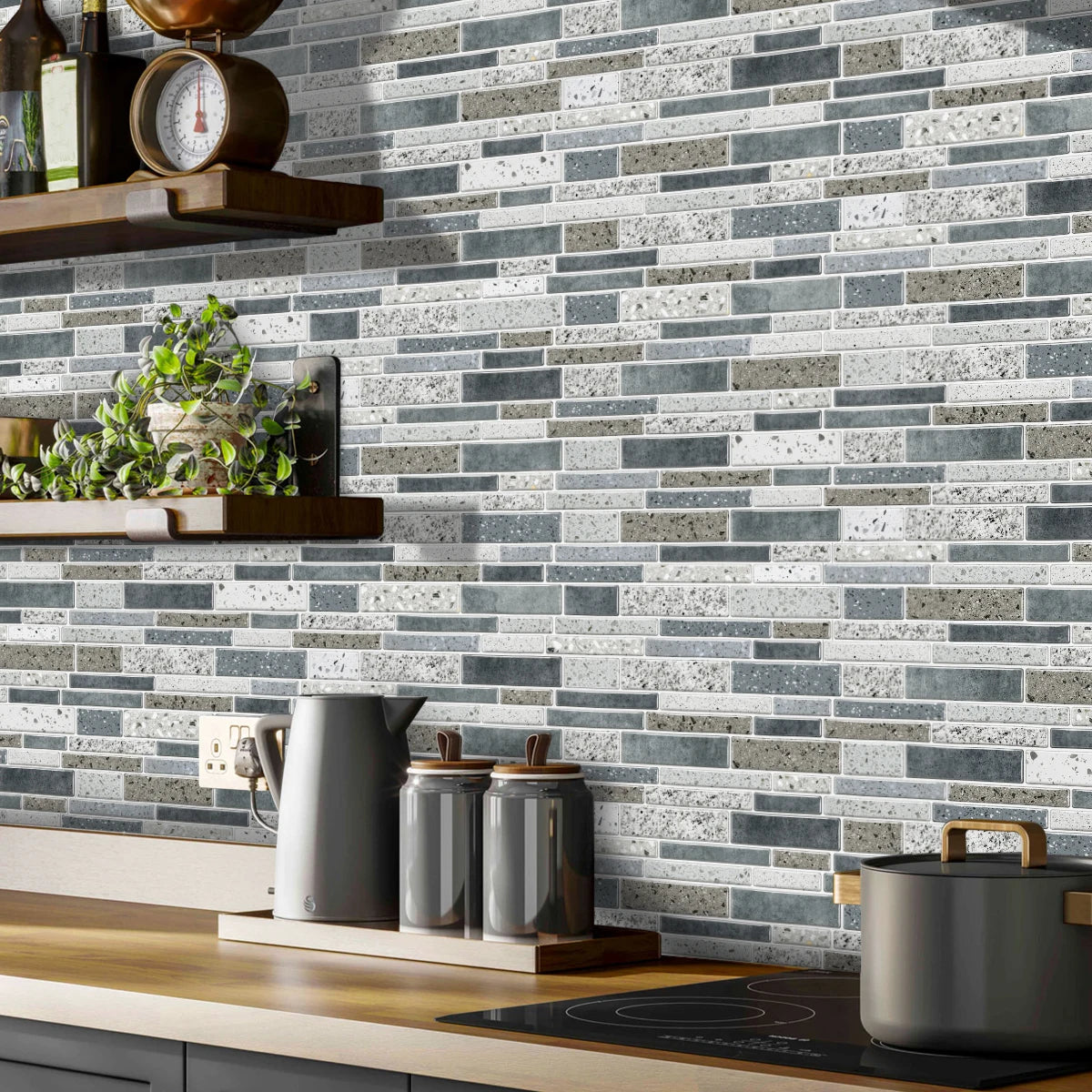 12/24/48 pezzi adesivo per piastrelle stacca e incolla adesivo autoadesivo sul backsplash per piastrelle per cucina, bagno, decorazione della camera da letto