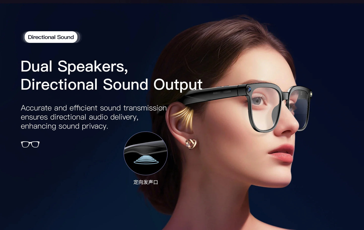 Smart AI Translation Smart Glasses Take Photos Recognizing Objects 4K Camera Bluetooth Music Call Intelligent Recording Glasses