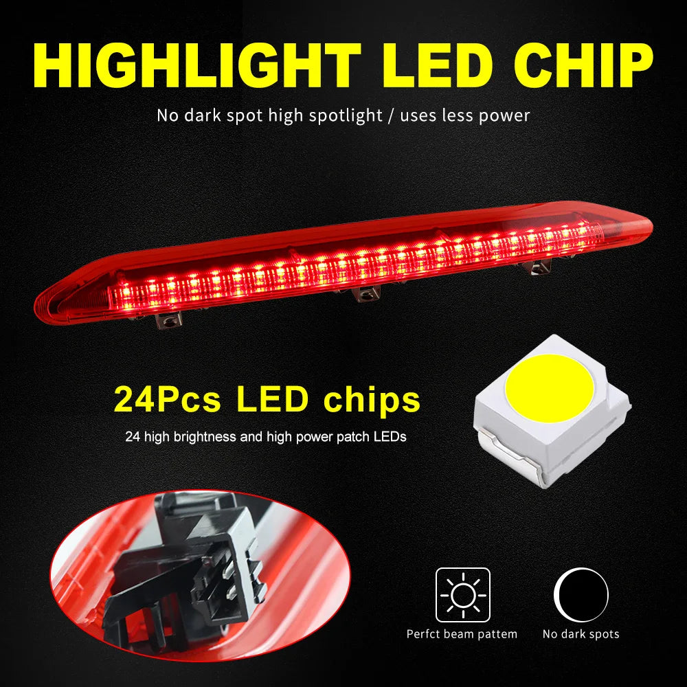 1X LED 3rd Brake Light High Mount Lamp For VW Polo MK IV 9N/9N3 Hatchback 2002-2009 Third Rear Stop Lamp Tail Warning Lights