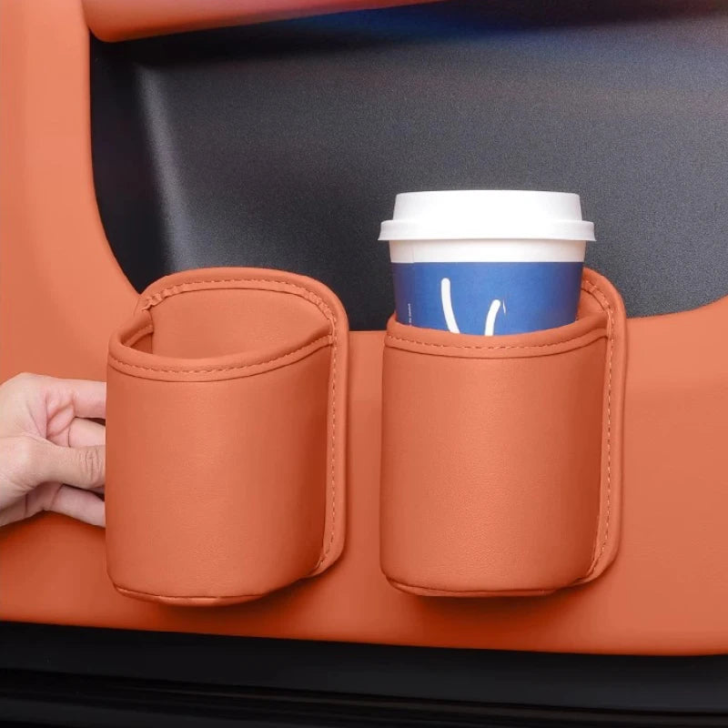 Car Door Beverage Cup Holder And Mobile Phone Storage Box Vehicle Seat Back Interior Organization Bucket