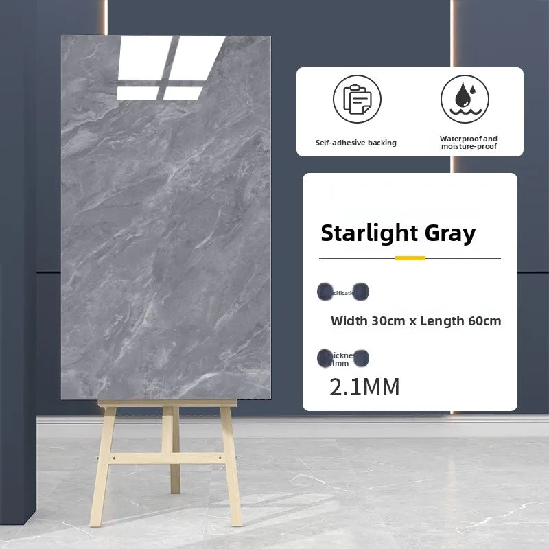 Piastrelle Autoadesive in PVC Impermeabili, Ignifughe, Resistenti all'Umidità, Effetto Marmo, Pannelli Decorativi in Alluminio e Plastica per Pareti