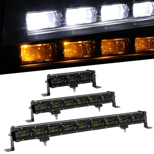 RACBOX 8 14 20 inch 6D Lens Single Row Led Light Bar for Jeep Lada Offroad ATV UTV UAZ Car Driving Work Light 12V 24V Fog Lamp