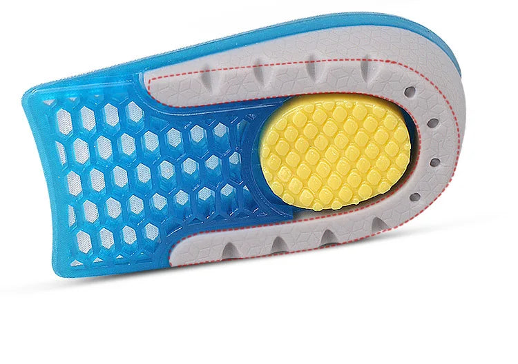 High Quality TPE Heightened Insole Height Increase Half Shoes Pad Men Women Silicone Gel Invisible Growing Heel 1-3cm Lift Soles