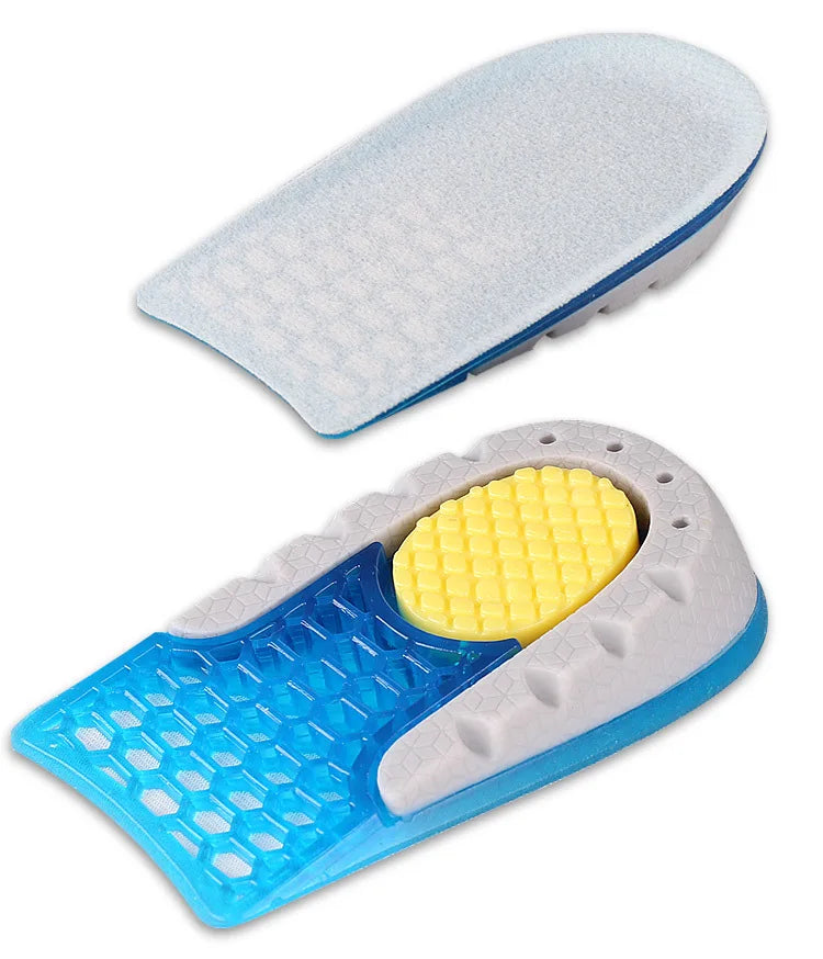 High Quality TPE Heightened Insole Height Increase Half Shoes Pad Men Women Silicone Gel Invisible Growing Heel 1-3cm Lift Soles