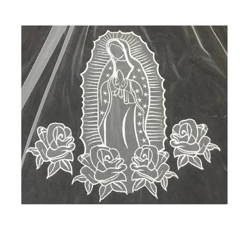 Luxury Long Trailing Wedding Veil Soft Yarn Bride Super Cathedral Church Catholic Veil