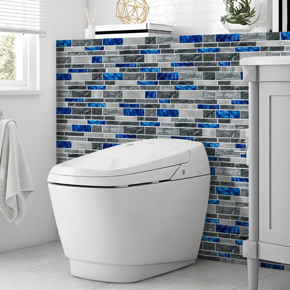 12/24/48 pezzi adesivo per piastrelle stacca e incolla adesivo autoadesivo sul backsplash per piastrelle per cucina, bagno, decorazione della camera da letto