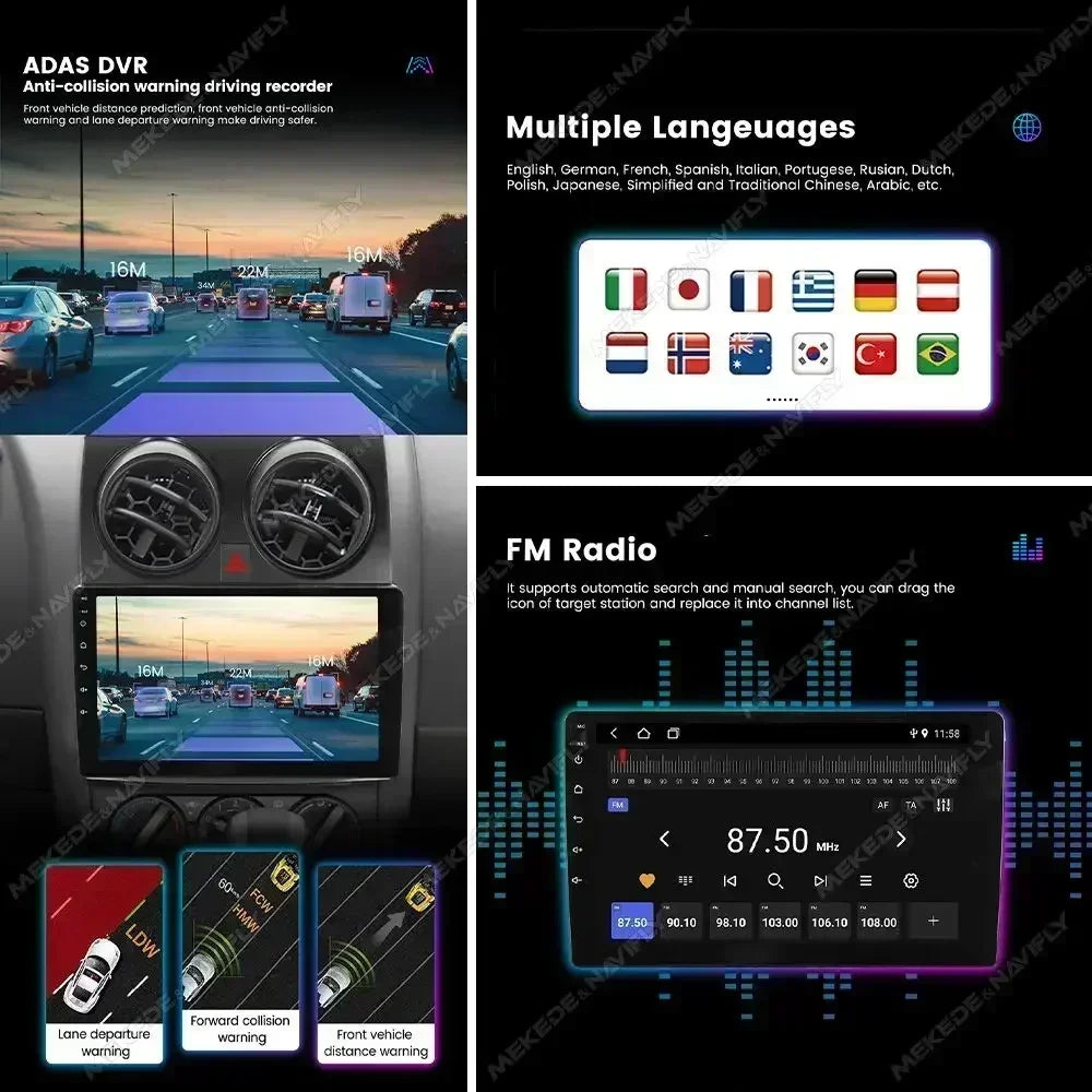 Android 2 DIN Car Radio for Seat Ibiza 2012 - 2015 Wireless CarPlay Auto Multimedia Video Player GPS Audio WIFI Stereo Autoradio