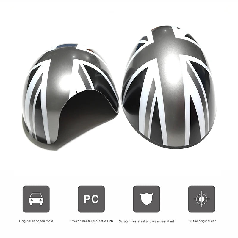 For Mini R50 R52 R53 One Cooper S Hatchback Convertible Car Decoration Accessories Auto Rear View 2pcs Mirror Covers