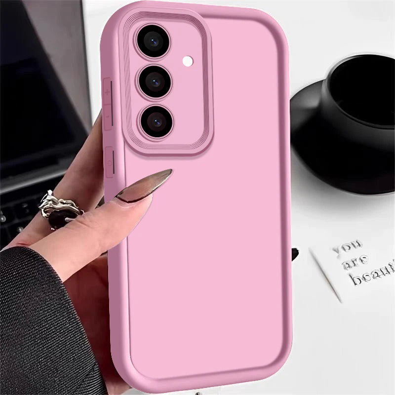 Candy Color Silicone Phone Case For Samsung S26 S23 S22 Ultra S25 Edge S25 S24 FE A17 A56 A16 A36 A26 A15 A54 5G Soft TPU Cover