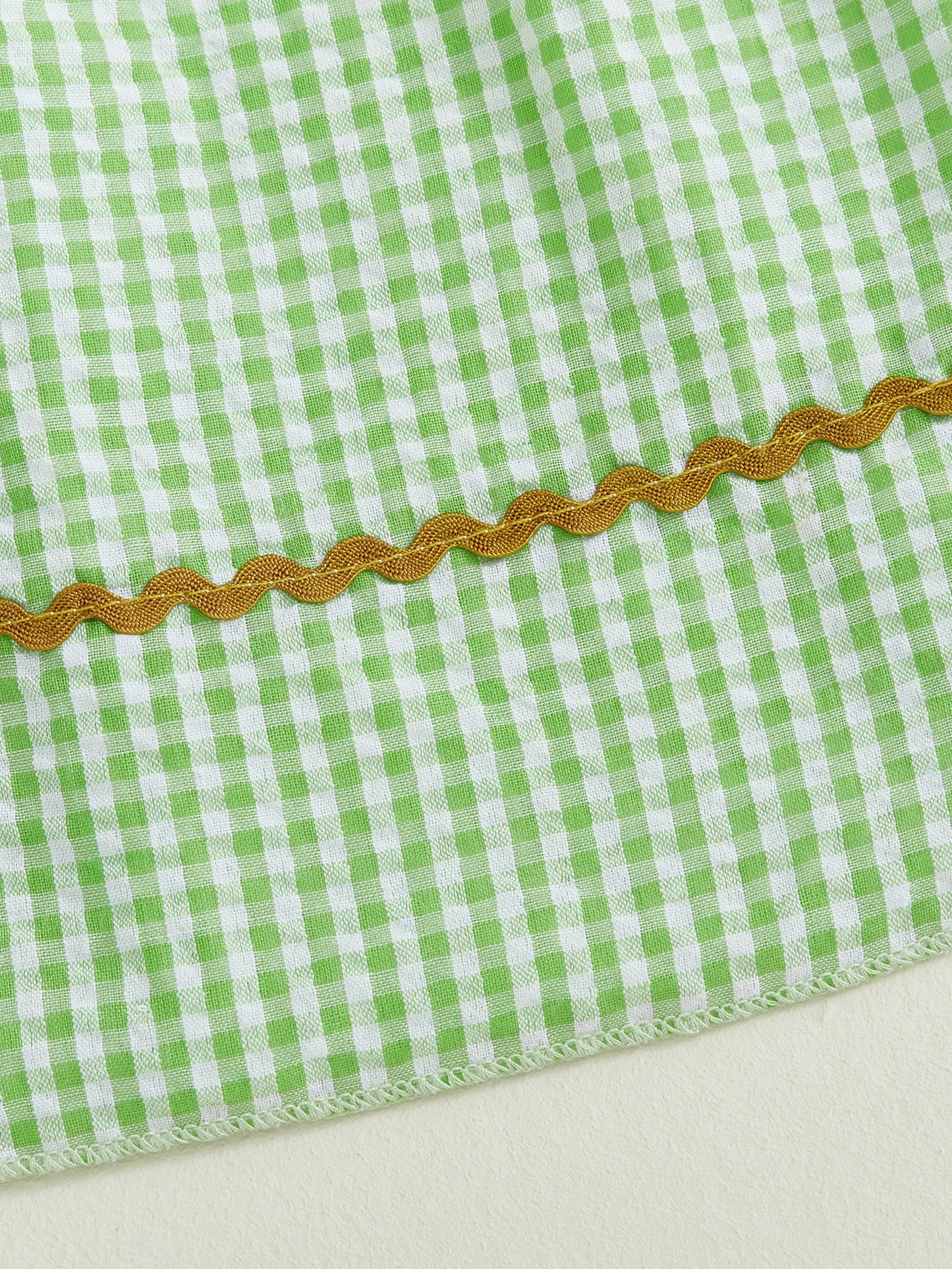 FOCUSNORM 1-5Y Little Kids Girl’s Dress Short Sleeve Crew Neck Plaid Print Rugby Embroidery Summer Dress Clothes