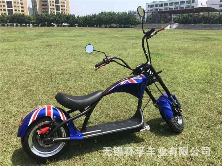 ZJW  1500w，60v、20ah   EEC COC two-wheel wide tire off-road Harley electric car lithium battery motorcycle citycoco